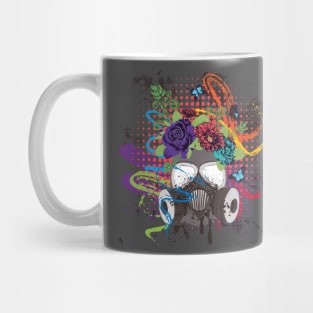 Gas Mask with Roses Mug